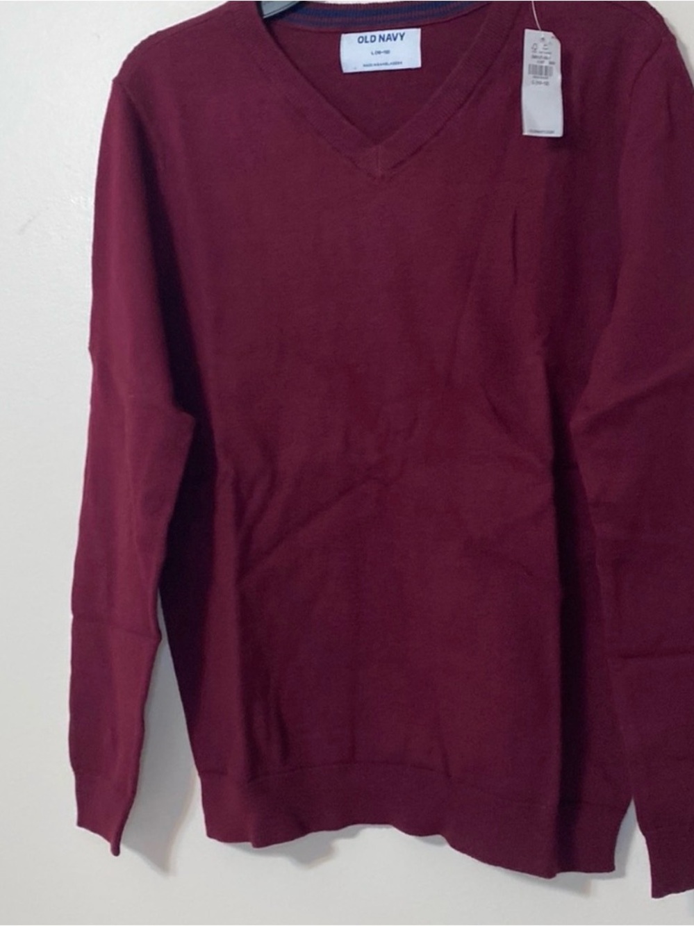Boys Burgundy V-Neck Knit Sweater | School Uniform Essential